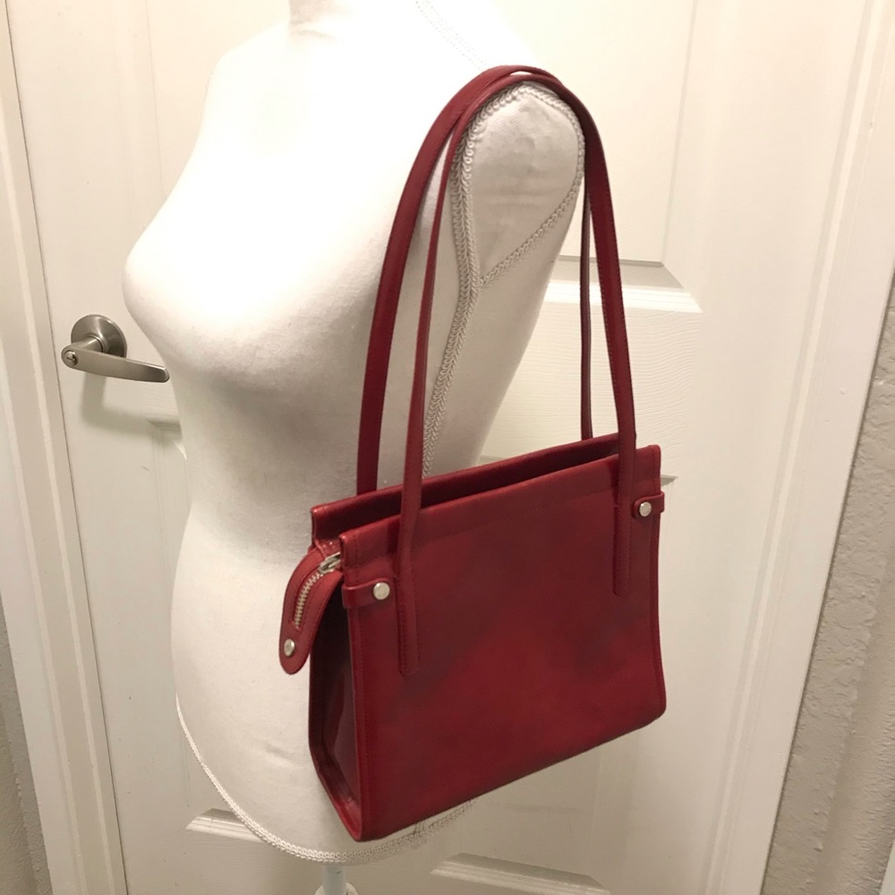 Monsac burgundy purse.  Like new